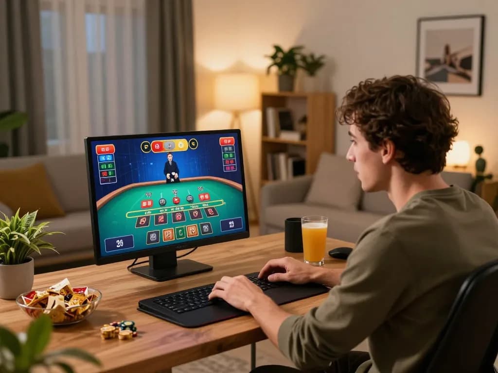 Engaging in strategic gameplay at https://rikvip75.com/ during an online blackjack session.