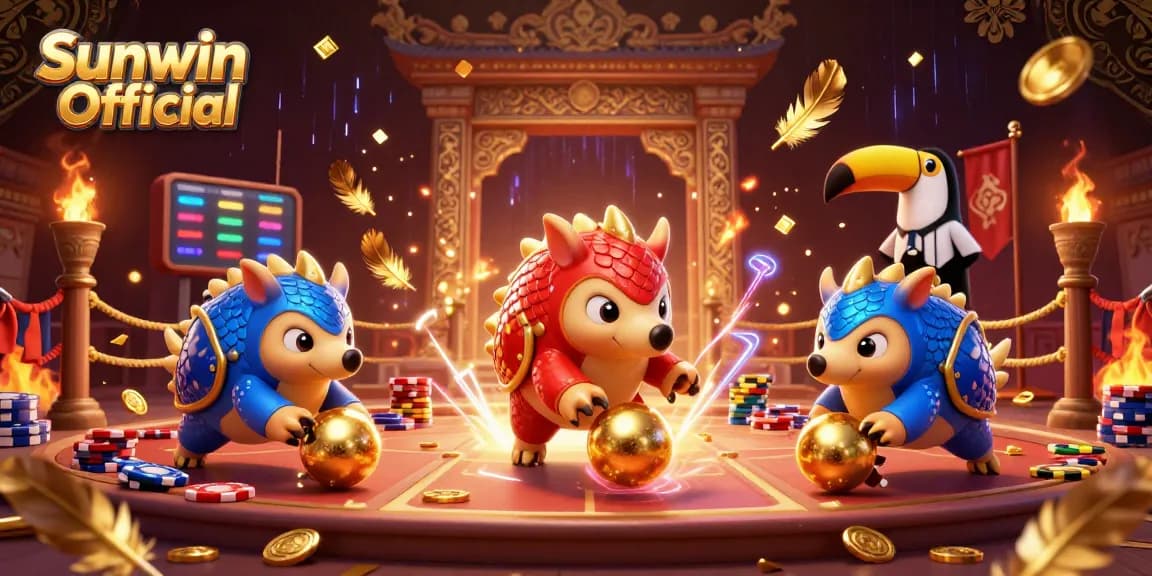 Engage in thrilling gameplay with Sunwin Official as rivals compete in a vibrant casino scene.