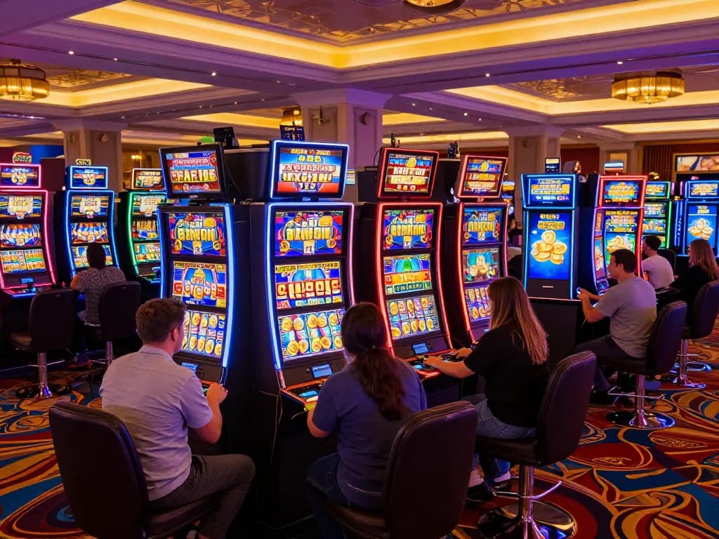 Engage with slot bonus for new members while enjoying vibrant gaming atmosphere in luxurious casino.