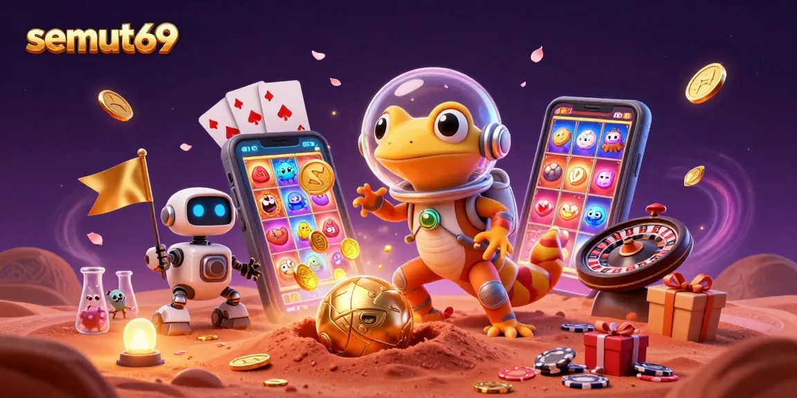 Semut69 menghadirkan pengalaman bermain slot dengan suasana kasino luar angkasa yang penuh warna.