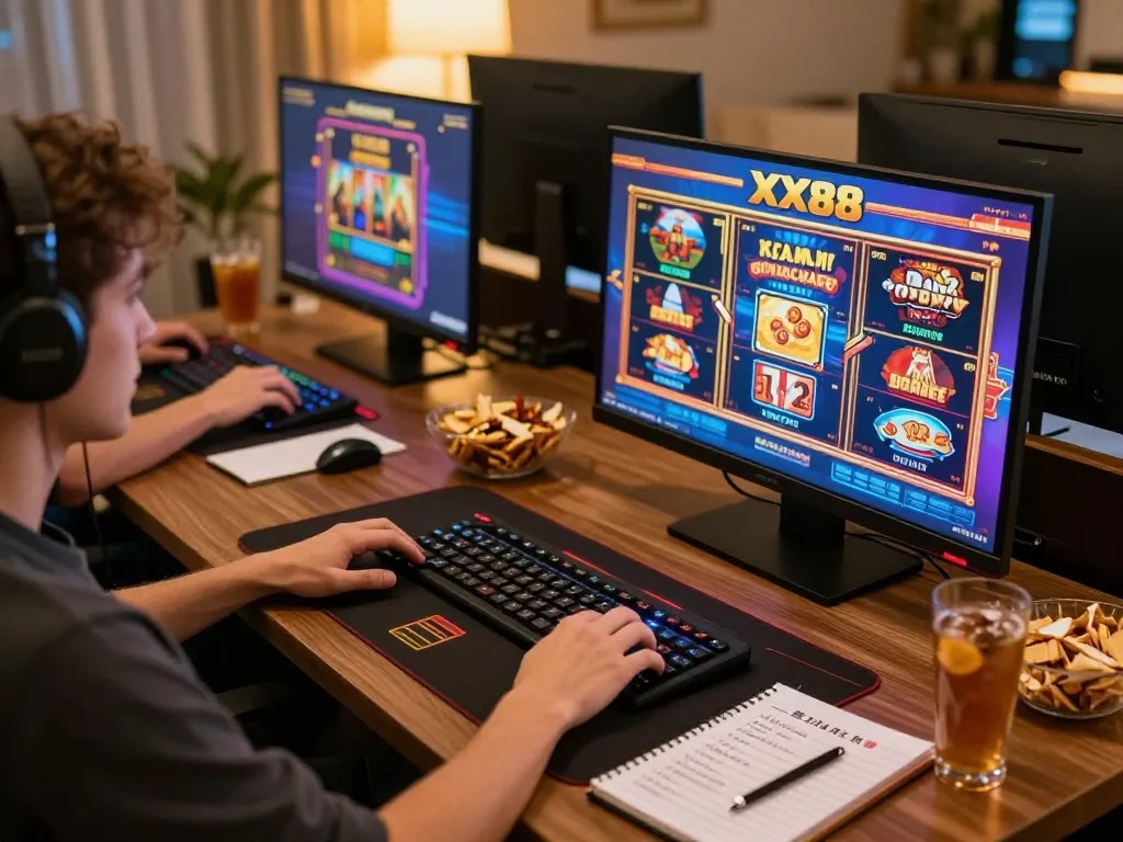Engaging gameplay on xx88 com featuring colorful online casino games at home.