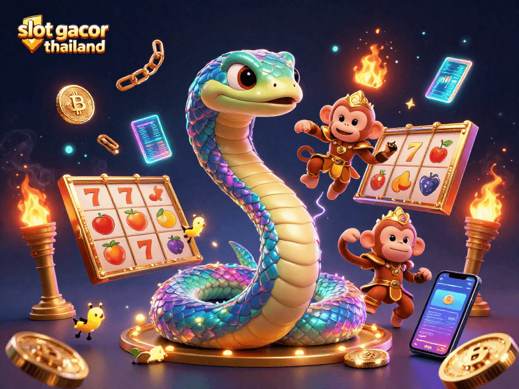 Engage with slot gacor thailand gameplay amidst a vibrant 3D cartoon universe with rich gaming elements.