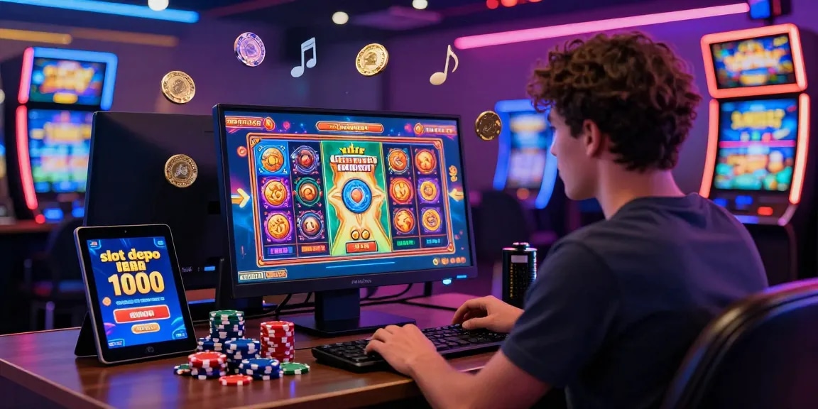 Exciting online gaming scene featuring slot depo 1000 promotions and vibrant visuals.
