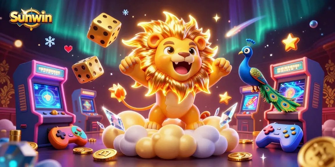 Experience the thrill of Sunwin's gaming universe with vibrant, interactive elements in a stunning scene.
