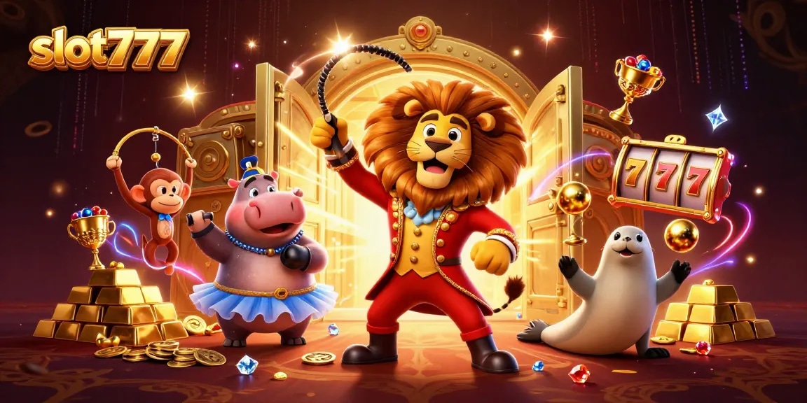 Menangkan jackpot dengan slot777 di permainan mesin slot bertema sirkus yang meriah.