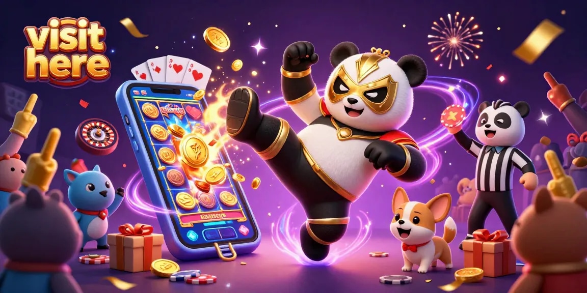 Join the excitement of HengOngBet with the 3D panda wrestler in action, showcasing vibrant gaming elements—visit here for fun!