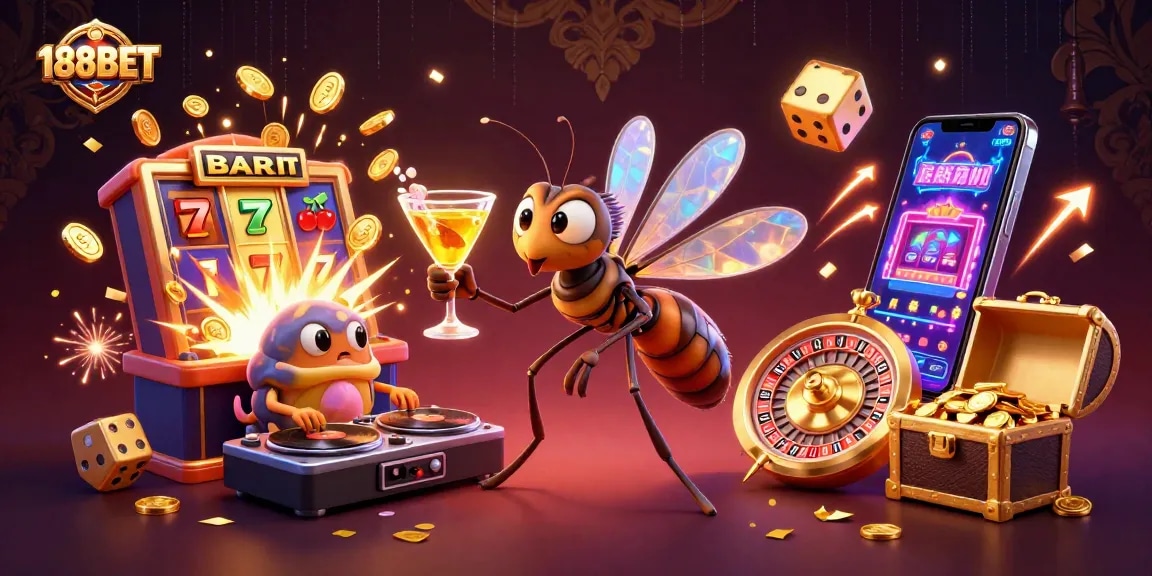 Play thrilling games at 188BET with a lively 3D casino scene packed with action.
