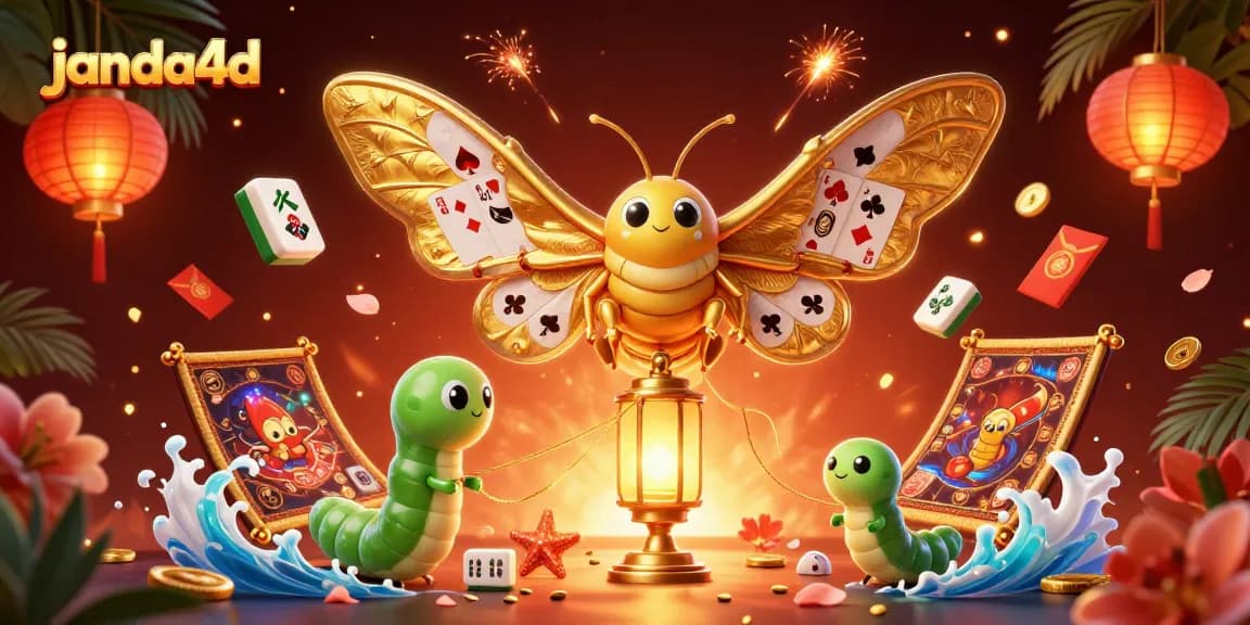Mengakses janda4d untuk permainan slot online dengan simbol permainan mencolok dan suasana yang megah.