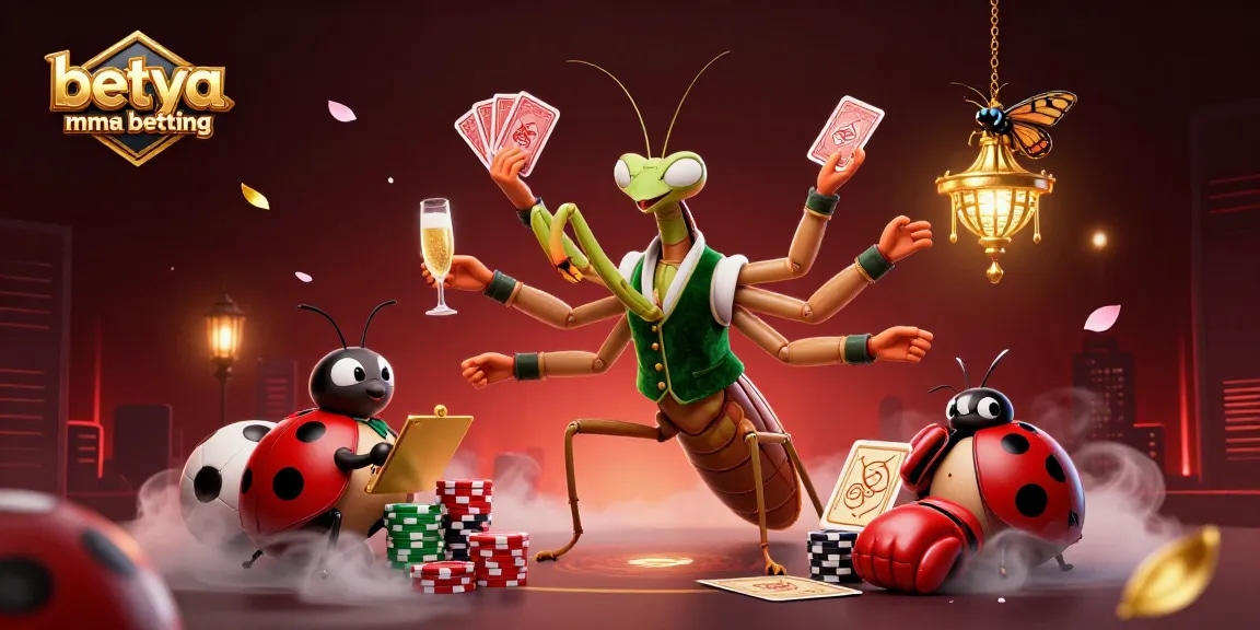 Experience betya mma betting with vibrant characters and dynamic elements in a captivating 3D illustration.
