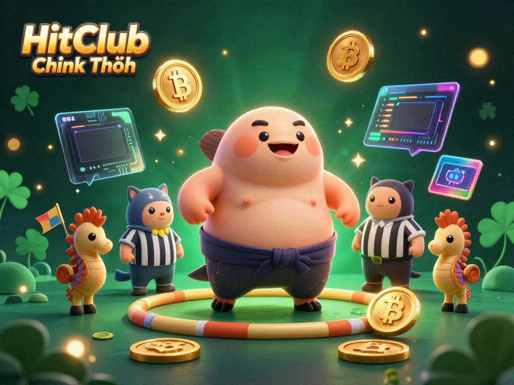 Experience the thrilling underwater scene featuring HitClub Chính Thức with a fugu champion hosting a crypto gambling showdown.