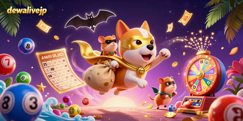 Experience winning with dewalivejp, as a superhero dog and sidekick conquer the casino universe.