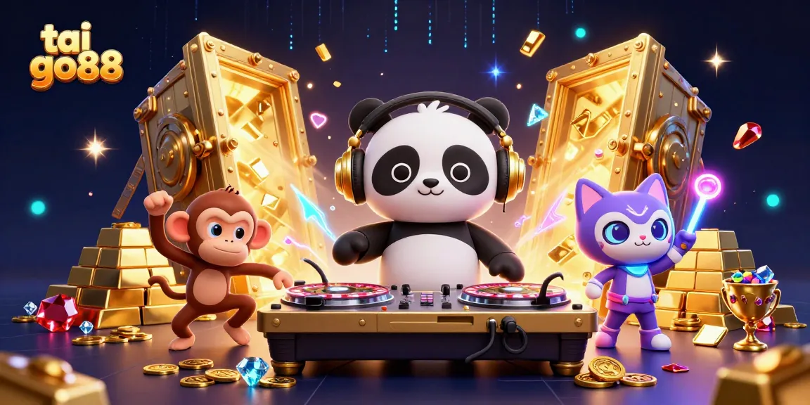 Experience the excitement of tai go88 with vibrant casino characters and golden treasures.