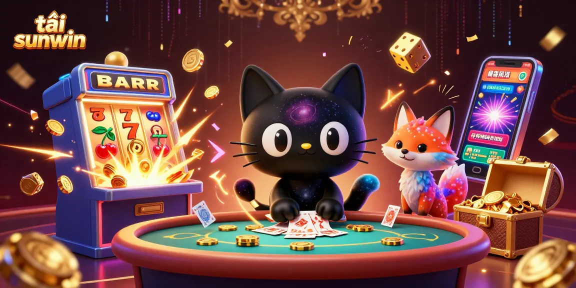 Experience thrilling gameplay with tải sunwin in a vibrant 3D casino illustration.