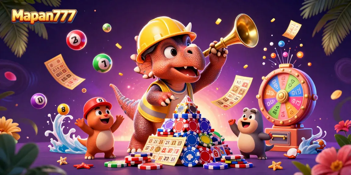 Experience thrilling gameplay at Mapan777 with vibrant casino elements celebrating fun and excitement.