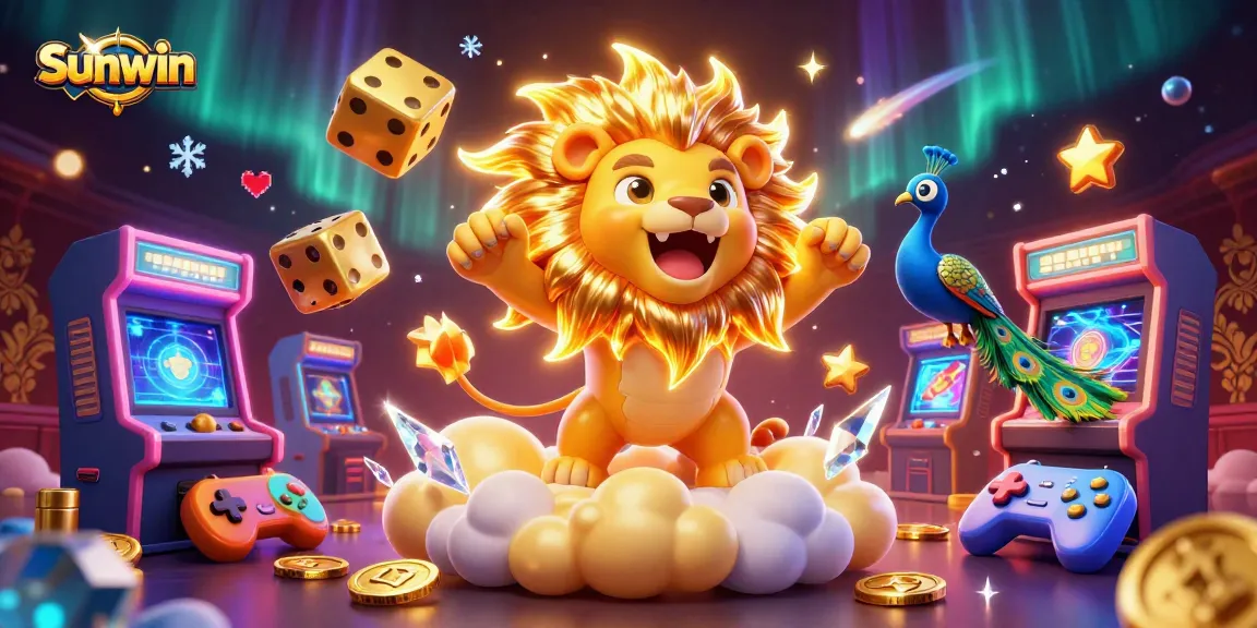 Experience the thrill of Sunwin's gaming universe with vibrant, interactive elements in a stunning scene.