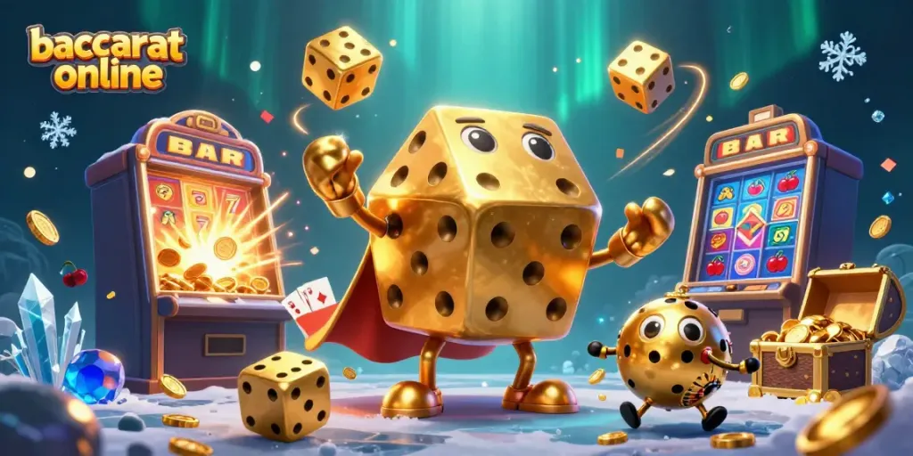Engage with baccarat online gaming through a lively composition featuring dynamic casino elements.