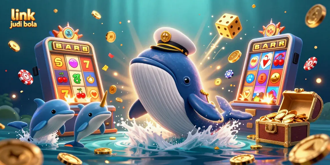 Experience thrilling action with link judi bola in this vibrant casino scene filled with excitement.
