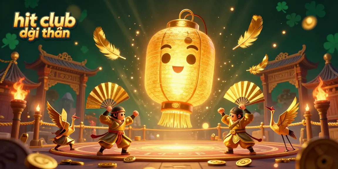 Experience the vibrant world of hit club đổi thưởng with golden lantern spirits and dynamic casino elements.