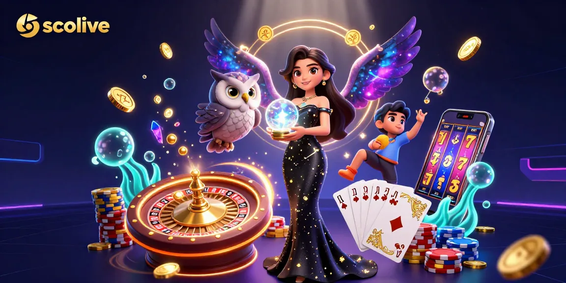 Socolive offers thrilling casino experiences with rallying visuals, including vibrant gaming symbols and engaging characters.