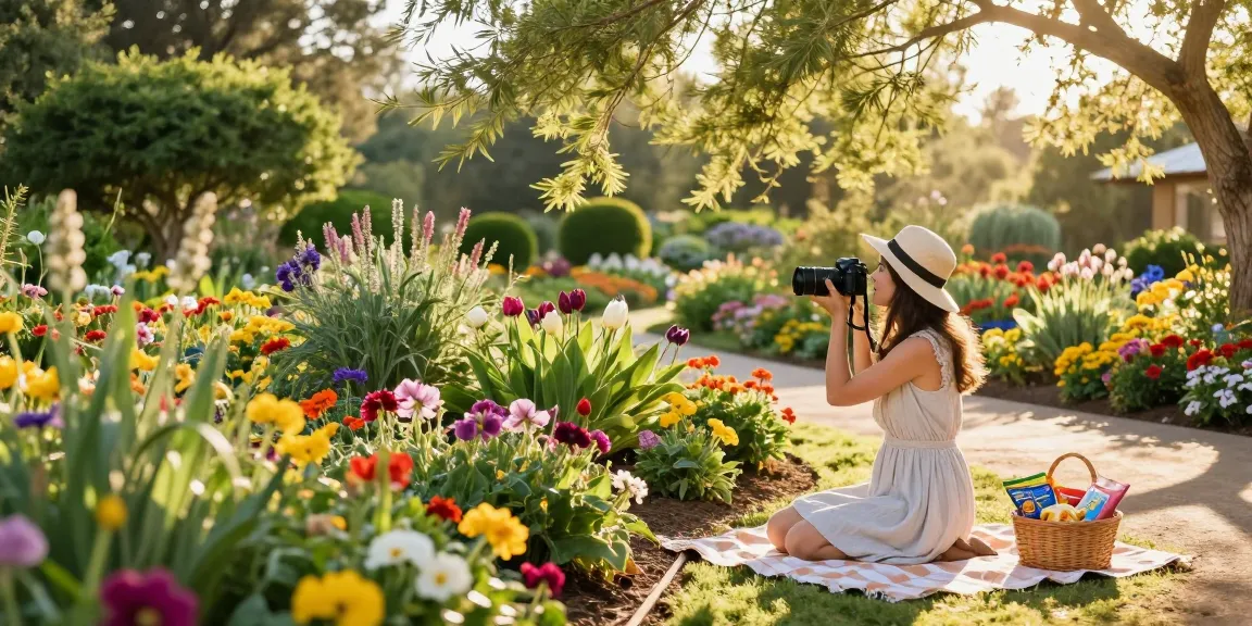 Enjoying the beauty of Capay Valley Garden Tour with vibrant flowers during a sunny day at https://www.thecapayvalleygardentour.com.