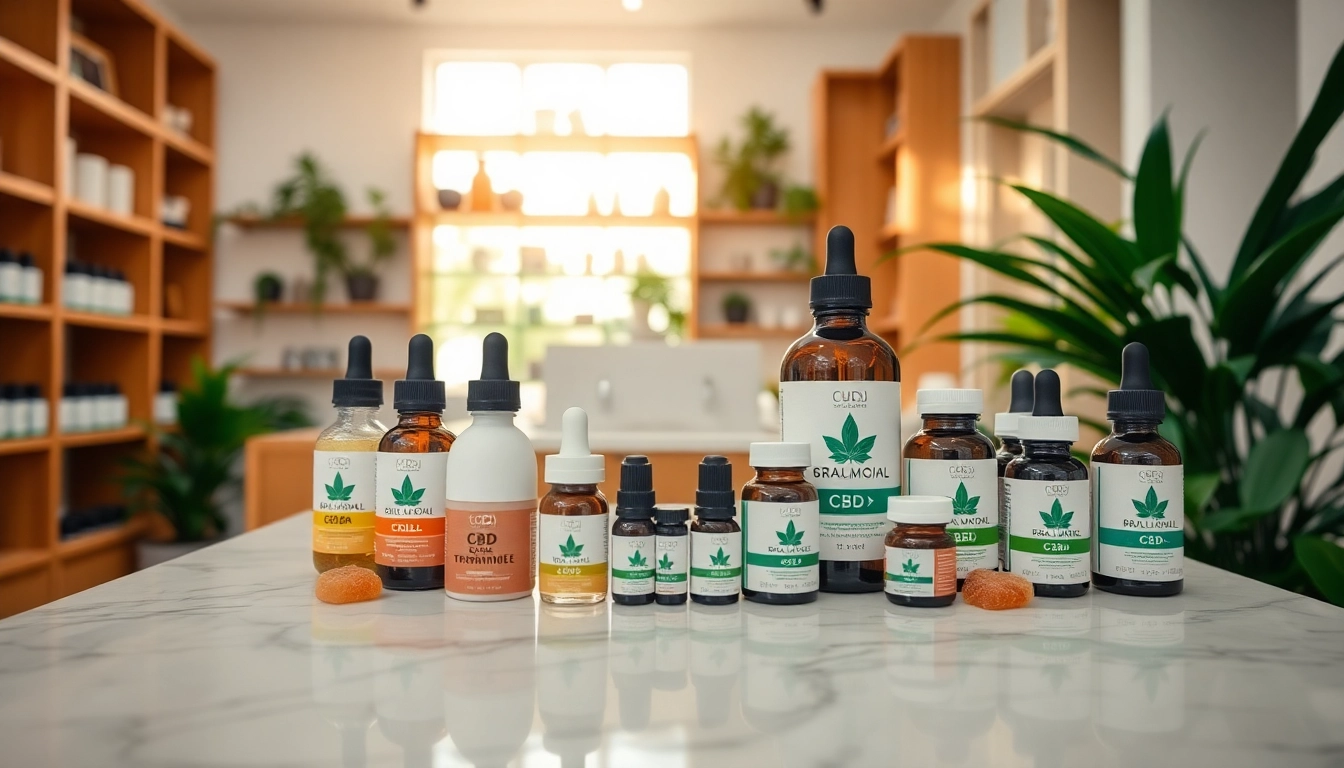 Explore high-quality cbd miami products on display in a serene shop setting.