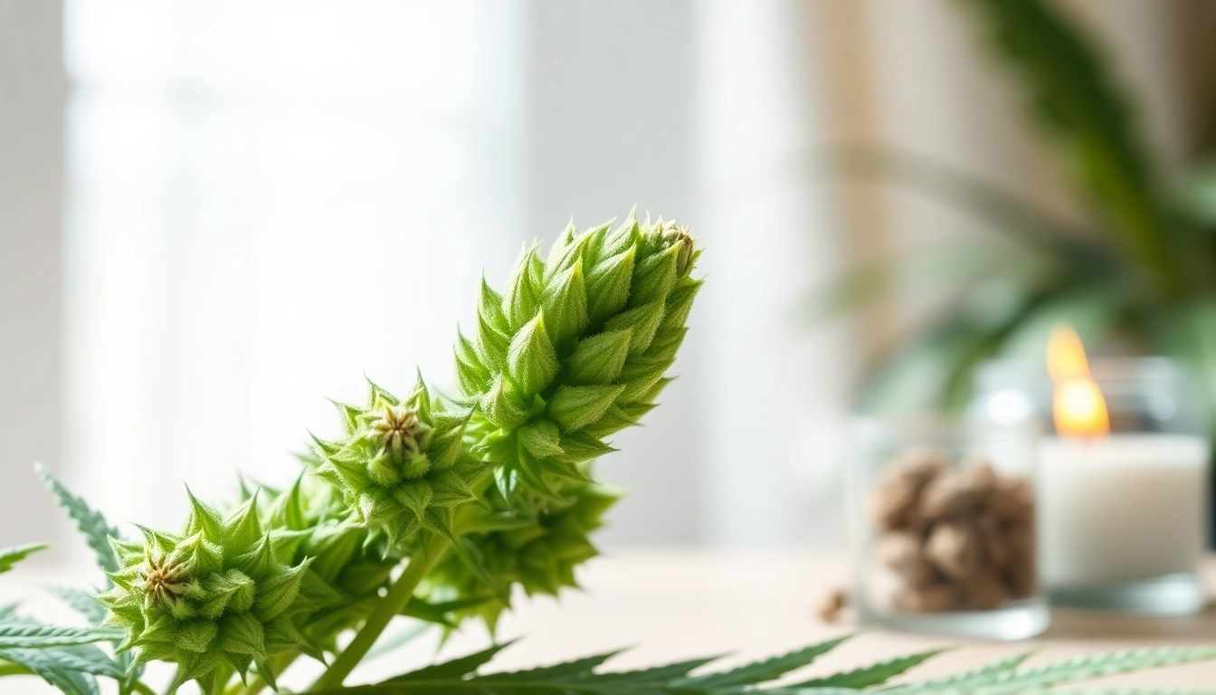 Enhance your well-being with Mental Wellness CBD buds showcased in a tranquil setting.