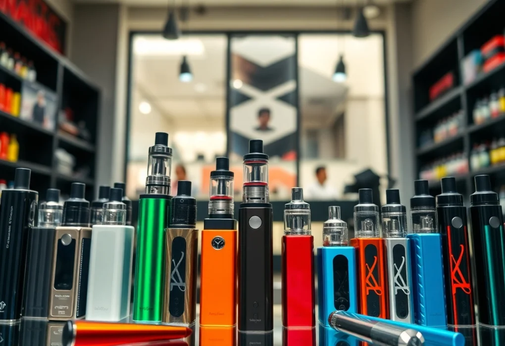 Shop showcasing thc vapes uk delivery with various stylish options enticing customers.