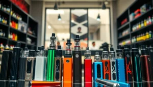 Shop showcasing thc vapes uk delivery with various stylish options enticing customers.