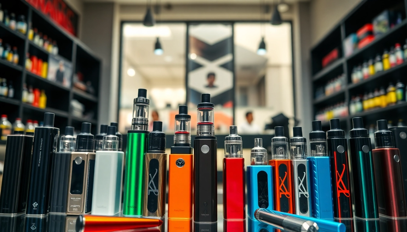 Shop showcasing thc vapes uk delivery with various stylish options enticing customers.